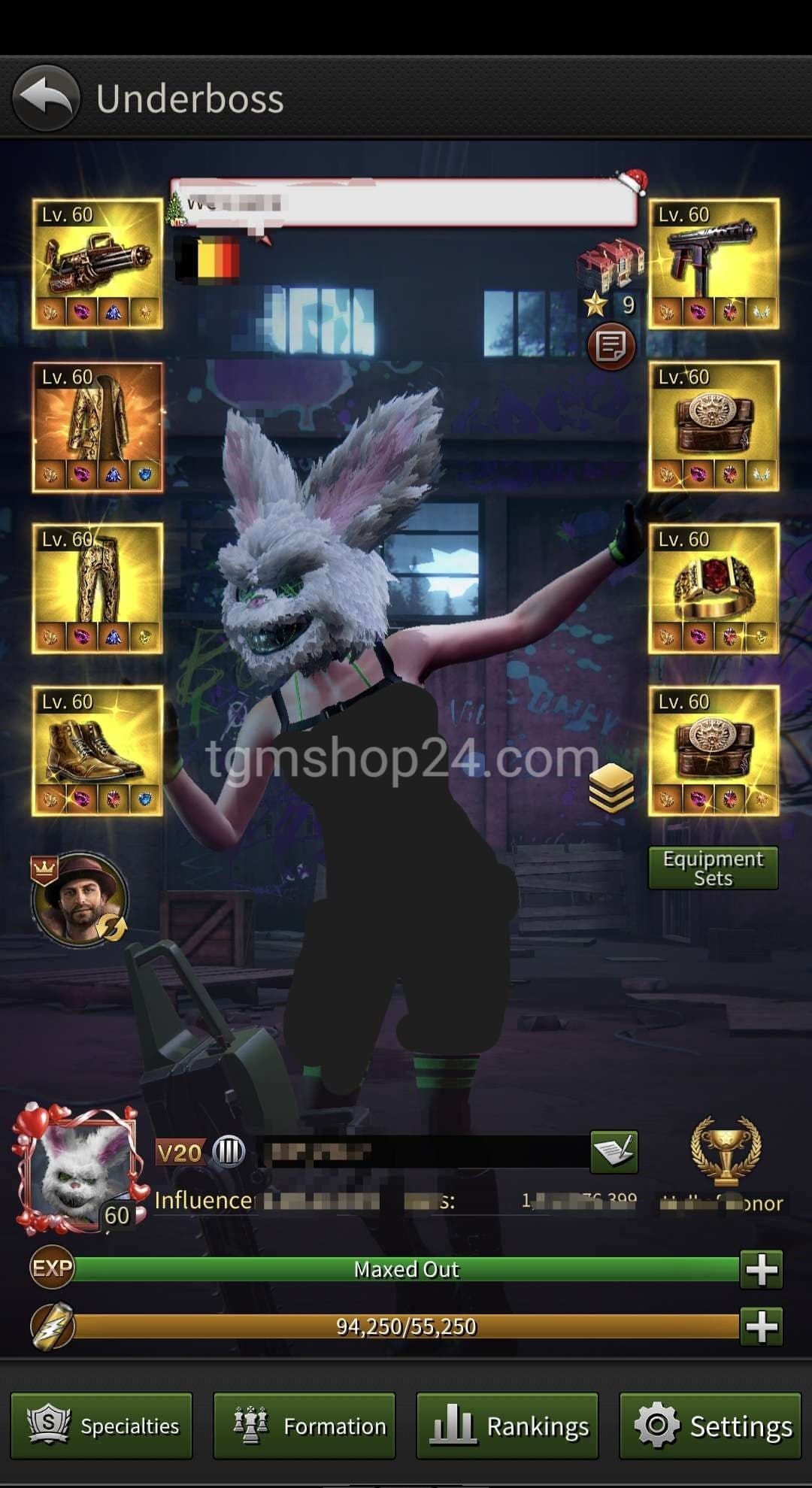 2.2 Billion Account VIP 20 GW Level 60 Stats 2000%