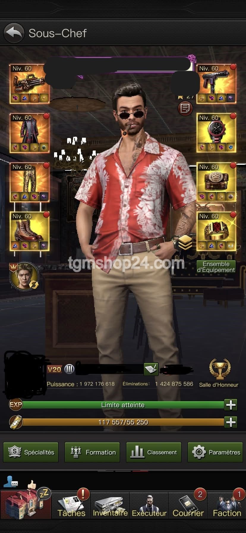 1.9 Billion Account VIP 20 5 Legacy GF GW Level 60