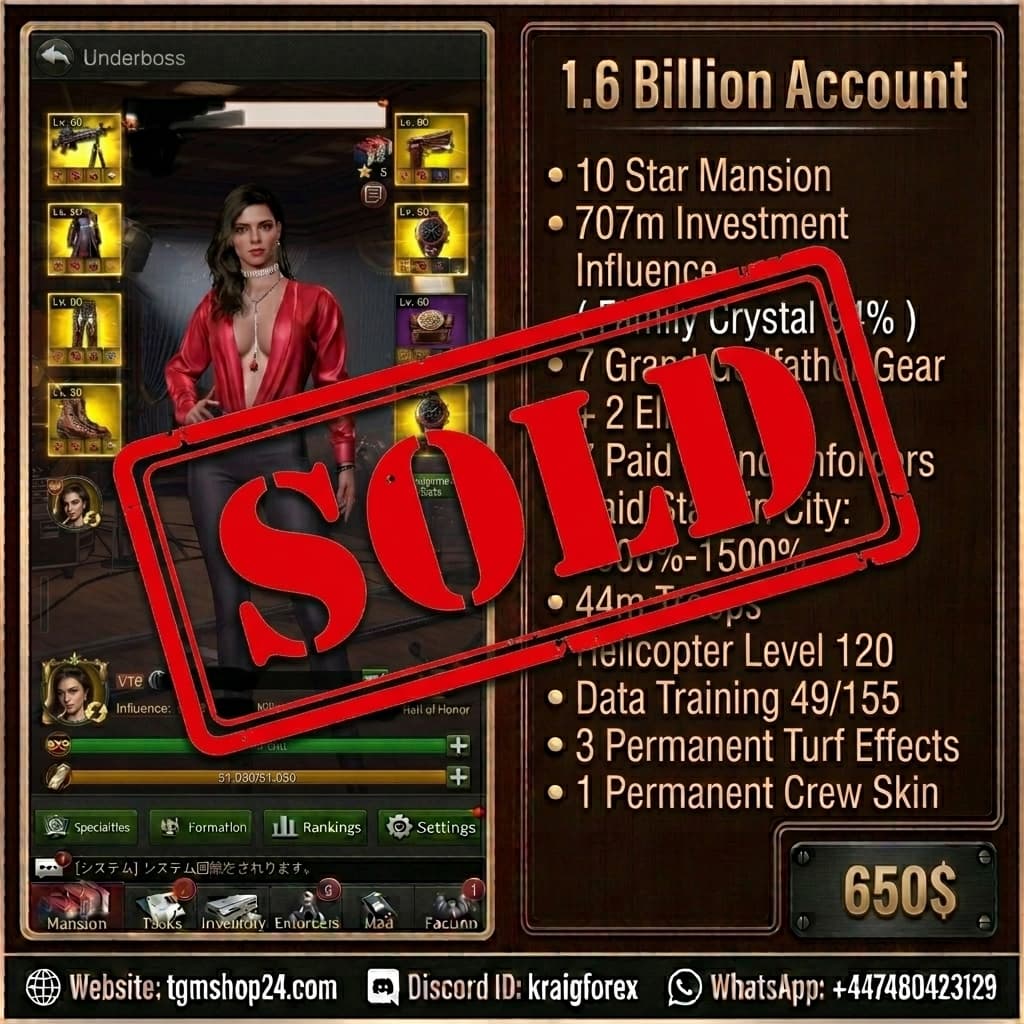1.6 Billion Account 10 Star Mansion Paid Enforcer
